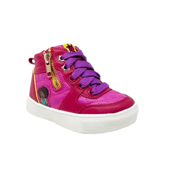 Karma’s World High Top Sneakers Little / Big Girls Size 11 Pink Fuchsia shoes - Picture 3 of 13